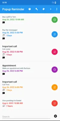 Popup Reminder android App screenshot 5